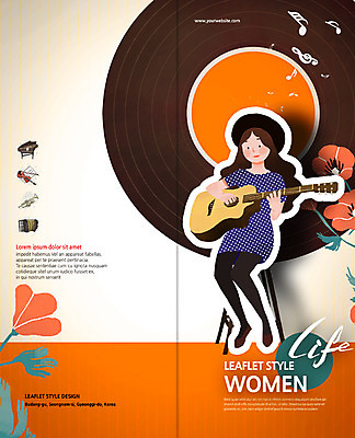 전신 PSD 템플릿 편집 표지디자인 북디자인 출판디자인 여자 표지 꽃 음악 리플렛 연주 2단접지 북커버 한명 앉기 팜플렛 취미 통기타 이미지템플릿 식물 1 모션 문화예술 사람 기타 파일형식
