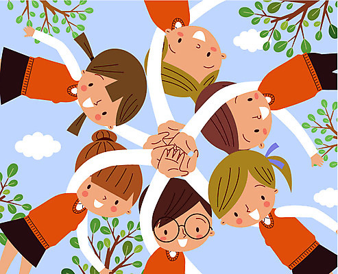 주간 나무 구름 학생 여자 남자 교복 일러스트 학교 청소년 여러명 야외 스쿨라이프 파이팅 손모으기 국내일러스트 AI파일 자연요소 식물 라이프스타일 옷 교육 다수 모션 사람 손짓 파일형식 벡터