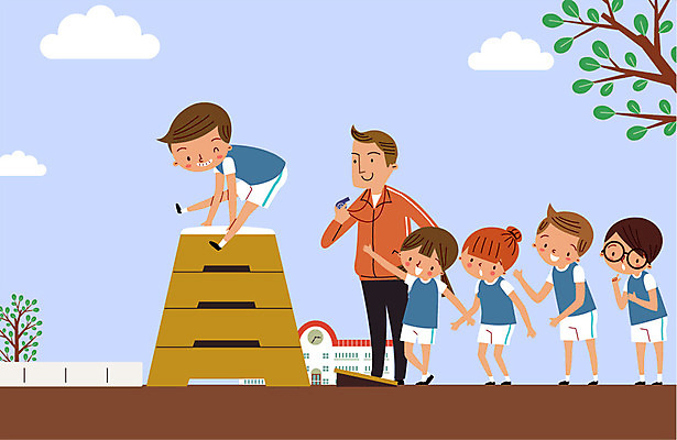 나무 구름 학생 여자 남자 일러스트 학교 청소년 여러명 성인 운동복 스쿨라이프 교사 호루라기 체육시간 뜀틀 뜀틀뛰기 국내일러스트 AI파일 자연요소 식물 직업 라이프스타일 옷 교육 스포츠용품 다수 수업 사람 파일형식 벡터