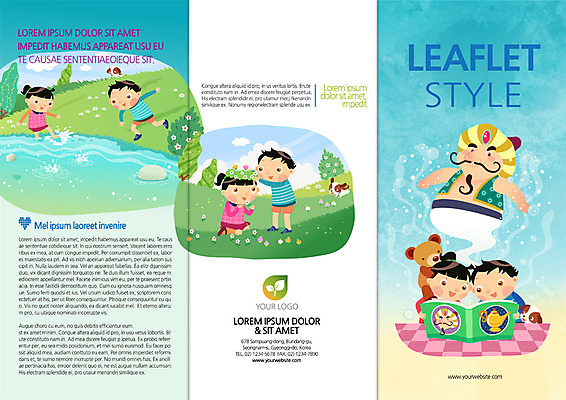 전신 PSD 템플릿 편집 표지디자인 북디자인 출판디자인 여자 교육 표지 남자 어린이 리플렛 북커버 3단접지 팜플렛 여러명 앞모습 연못 지니 이미지템플릿 뷰포인트 다수 사람 파일형식