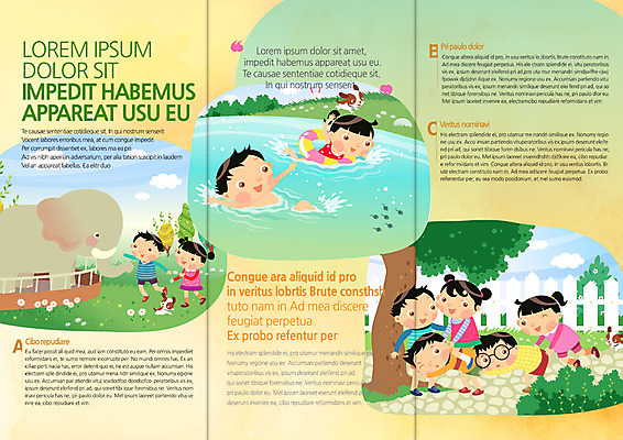 전신 PSD 템플릿 편집 표지디자인 북디자인 출판디자인 여자 교육 남자 내지 어린이 리플렛 북커버 3단접지 놀이 코끼리 동물원 팜플렛 여러명 수영 체험 이미지템플릿 다수 컨셉 포유류 사람 수상스포츠 파일형식