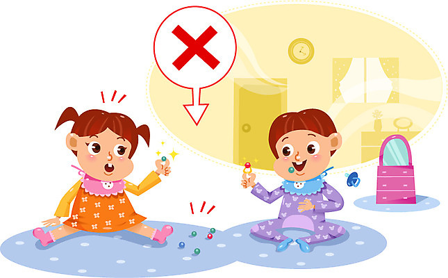 여자 남자 어린이 일러스트 두명 위험 먹기 구슬 화장대 어린이사고 국내일러스트 AI파일 가구 컨셉 모션 사람 사건 파일형식 벡터