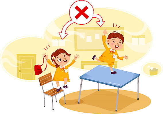 여자 남자 어린이 의자 가방 일러스트 두명 달리기 유치원생 위험 책상 어린이사고 국내일러스트 AI파일 잡화 가구 컨셉 모션 사람 사건 파일형식 벡터