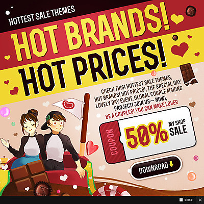 PSD 템플릿 커플 여자 남자 웹템플릿 팝업 이벤트팝업 웹팝업 이벤트 성인 두명 세일 초콜릿 쿠폰 이미지템플릿 관계 디저트 사람 파일형식
