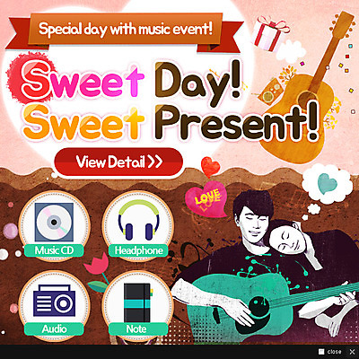 PSD 템플릿 커플 여자 남자 웹템플릿 팝업 이벤트팝업 웹팝업 이벤트 성인 두명 선물상자 헤드셋 기타 라디오 이미지템플릿 음향기기 관계 현악기 선물 사람 전자제품 상자 헤드폰 파일형식