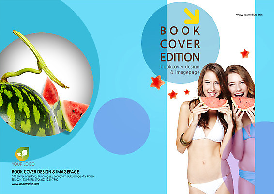 PSD 외국인 백인 템플릿 편집 표지디자인 북디자인 출판디자인 여자 표지 리플렛 북커버 수박 팜플렛 상반신 20대 두명 앞모습 친구 비키니 먹기 이미지템플릿 서양인 수영복 뷰포인트 과일 관계 모션 사람 인종 청년 파일형식