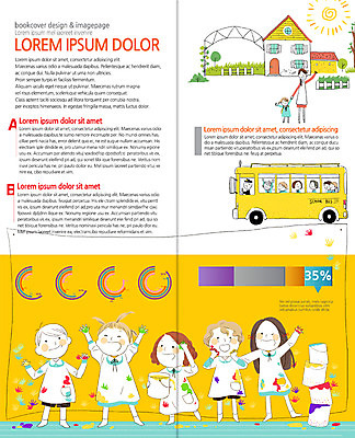 전신 PSD 템플릿 편집 표지디자인 북디자인 출판디자인 여자 남자 내지 어린이 리플렛 2단접지 북커버 그래프 팜플렛 여러명 성인 앞모습 유치원생 스쿨버스 유치원선생님 이미지템플릿 뷰포인트 다수 버스 사람 교사 파일형식