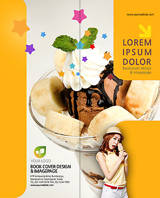 PSD 템플릿 편집 표지디자인 북디자인 출판디자인 여자 표지 리플렛 2단접지 북커버 아이스크림 바나나 한명 팜플렛 상반신 20대 성인 한국인 밀짚모자 초코아이스크림 청년여자한명만 성인여자한명만 이미지템플릿 모자_잡화 1 과일 디저트 사람 동양인 청년 여자한명만 성인여자만 청년여자만 파일형식
