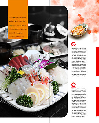 PSD 템플릿 편집 표지디자인 북디자인 출판디자인 내지 리플렛 2단접지 북커버 팜플렛 사람없음 일본 생선회 전복회 일본음식 이미지템플릿 아시아 음식 회 파일형식