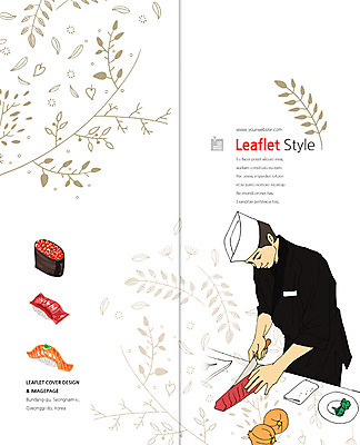 PSD 템플릿 편집 표지디자인 북디자인 출판디자인 표지 남자 리플렛 2단접지 북커버 요리 한명 팜플렛 일본 요리사 초밥 이미지템플릿 직업 1 아시아 사람 일본음식 파일형식