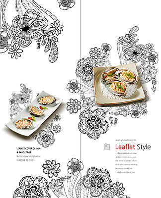 PSD 템플릿 편집 표지디자인 북디자인 출판디자인 표지 꽃 리플렛 2단접지 북커버 팜플렛 사람없음 일본 전복회 일본음식 이미지템플릿 식물 아시아 음식 회 파일형식