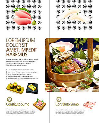 PSD 템플릿 편집 표지디자인 북디자인 출판디자인 내지 리플렛 2단접지 북커버 팜플렛 사람없음 일본 초밥 일본음식 이미지템플릿 아시아 음식 파일형식