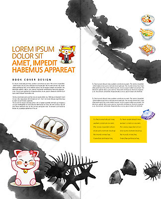 PSD 템플릿 편집 표지디자인 북디자인 출판디자인 내지 리플렛 두마리 2단접지 북커버 조개 불가사리 팜플렛 사람없음 일본 고양이 일본여행 우동 유부초밥 반려 오니기리 튀김우동 이미지템플릿 아시아 해외여행 2 포유류 어패류 극피동물 반려동물 초밥 면류 일본음식 파일형식