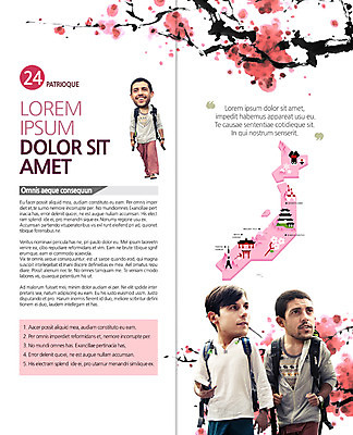 PSD 서양인 템플릿 편집 표지디자인 북디자인 출판디자인 남자 내지 리플렛 지도 2단접지 북커버 팜플렛 20대 성인 세명 친구 여행객 일본 일본여행 이미지템플릿 외국인 아시아 해외여행 관계 사람 청년 파일형식