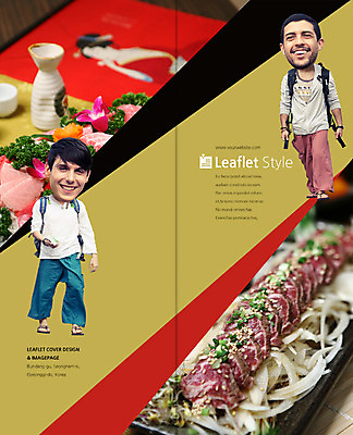 PSD 서양인 템플릿 편집 표지디자인 북디자인 출판디자인 표지 남자 리플렛 2단접지 북커버 팜플렛 20대 성인 두명 일본 생선회 일본여행 육회 일본음식 이미지템플릿 외국인 아시아 음식 해외여행 생고기 사람 청년 회 파일형식