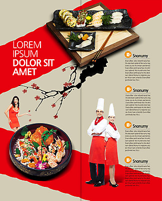 전신 PSD 외국인 템플릿 편집 표지디자인 북디자인 출판디자인 여자 남자 꽃 내지 리플렛 2단접지 북커버 요리사모자 팜플렛 상반신 성인 세명 팔짱 일본 요리사 초밥 나뭇가지 조리복 이미지템플릿 나무 식물 직업 모자_잡화 아시아 유니폼 모션 사람 인종 일본음식 파일형식