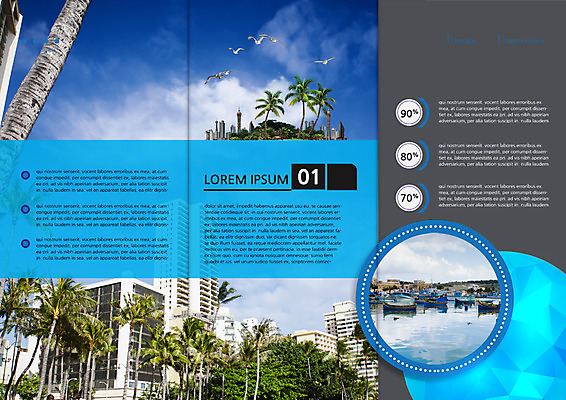 PSD 템플릿 편집 표지디자인 북디자인 출판디자인 내지 리플렛 북커버 3단접지 하늘 팜플렛 사람없음 여름휴가 바캉스 야자수 콘도 이미지템플릿 나무 숙소 휴가 파일형식 여름_계절