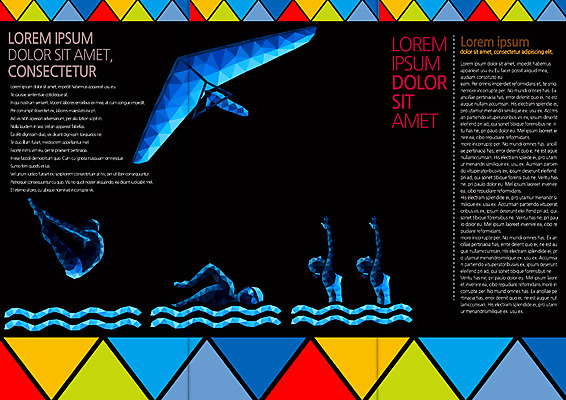 PSD 템플릿 편집 표지디자인 북디자인 출판디자인 내지 리플렛 북커버 3단접지 운동선수 사람 팜플렛 여러명 운동 수영 삼각형 다이빙 수중발레 행글라이더 이미지템플릿 도형 스포츠 다수 건강 수상스포츠 수중스포츠 파일형식