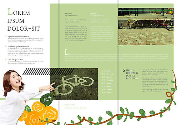 PSD 템플릿 편집 표지디자인 북디자인 출판디자인 여자 꽃 내지 리플렛 북커버 3단접지 한명 팜플렛 상반신 20대 성인 옆모습 운동 자전거 한국인 가리킴 덩굴 이미지템플릿 식물 1 뷰포인트 건강 사람 동양인 손짓 청년 바이크 파일형식