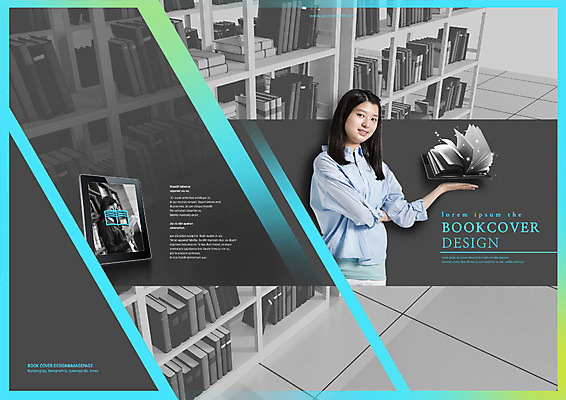 PSD 템플릿 편집 학생 표지디자인 북디자인 출판디자인 여자 교육 표지 리플렛 북커버 청소년 한명 서기 미소 팜플렛 상반신 앞모습 책 한국인 도서관 이미지템플릿 1 뷰포인트 모션 표정 사람 동양인 파일형식