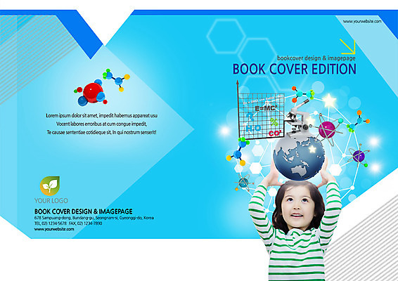PSD 템플릿 편집 표지디자인 북디자인 출판디자인 여자 표지 어린이 리플렛 과학 북커버 한명 서기 팜플렛 상반신 앞모습 지구본 한국인 이미지템플릿 1 뷰포인트 모션 사람 동양인 파일형식