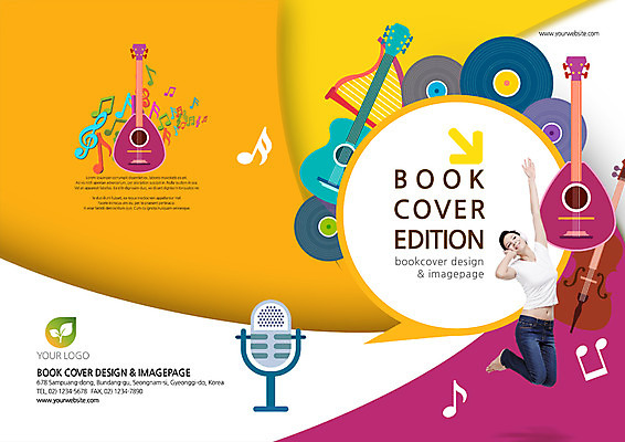 PSD 서양인 템플릿 편집 표지디자인 북디자인 출판디자인 여자 표지 음악 리플렛 북커버 음표 한명 팜플렛 성인 취미 손들기 점프 기타 통기타 바이올린 마이크 이미지템플릿 외국인 1 기호 음향기기 모션 현악기 문화예술 사람 파일형식