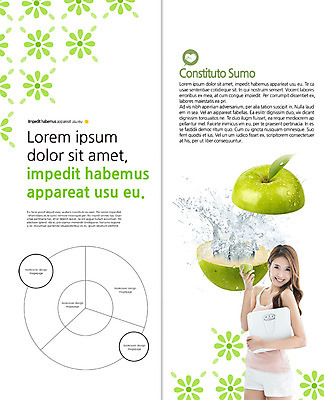 PSD 템플릿 편집 표지디자인 북디자인 출판디자인 여자 내지 리플렛 다이어트 2단접지 북커버 한명 서기 들기 팜플렛 상반신 20대 성인 앞모습 뷰티 한국인 사과 체중계 이미지템플릿 1 뷰포인트 과일 모션 건강 사람 동양인 청년 파일형식