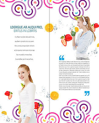 PSD 외국인 템플릿 편집 표지디자인 북디자인 출판디자인 여자 내지 리플렛 2단접지 북커버 오렌지 딸기 키위 서기 팜플렛 상반신 20대 성인 두명 옆모습 뷰티 물병 이미지템플릿 뷰포인트 과일 모션 사람 인종 청년 물통 파일형식