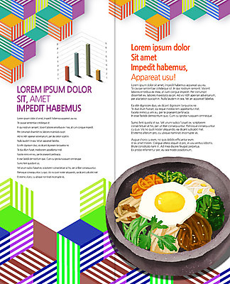 PSD 템플릿 편집 그릇 표지디자인 북디자인 출판디자인 내지 리플렛 2단접지 북커버 팜플렛 사람없음 비빔밥 한그릇 이미지템플릿 1 식기 한식 파일형식