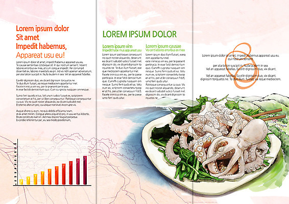 PSD 템플릿 편집 접시 표지디자인 북디자인 출판디자인 내지 한식 리플렛 북커버 3단접지 팜플렛 사람없음 막대그래프 특산물 낙지 세발낙지 이미지템플릿 식기 음식 그래프 연체동물 수중동물 파일형식