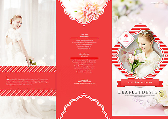 PSD 백인 템플릿 편집 표지디자인 북디자인 출판디자인 여자 표지 신부 리플렛 부케 웨딩드레스 결혼 북커버 3단접지 팜플렛 20대 성인 두명 이미지템플릿 서양인 드레스 꽃다발 사람 이벤트 청년 파일형식