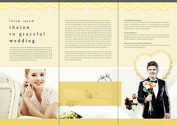 PSD 백인 템플릿 편집 표지디자인 북디자인 출판디자인 여자 남자 내지 신부 리플렛 부케 웨딩드레스 신랑 결혼 프로포즈 북커버 3단접지 미소 정장 턱시도 팜플렛 상반신 20대 성인 두명 앞모습 결혼반지 이미지템플릿 서양인 드레스 옷 뷰포인트 꽃다발 표정 사람 이벤트 청년 반지 파일형식