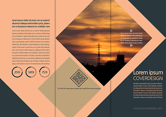 템플릿 편집 표지디자인 북디자인 출판디자인 표지 리플렛 북커버 비즈니스 3단접지 그래프 팜플렛 사람없음 노을 QR코드 이미지템플릿 AI파일 자연요소 파일형식 벡터