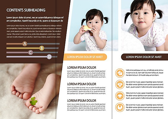 템플릿 편집 표지디자인 북디자인 출판디자인 여자 내지 리플렛 북커버 3단접지 발 팜플렛 상반신 앞모습 신체부위 세명 한국인 아기 세잎클로버 이미지템플릿 AI파일 식물 뷰포인트 사람 동양인 클로버 파일형식 벡터