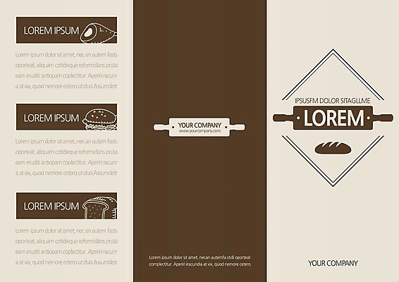 템플릿 편집 표지디자인 북디자인 출판디자인 표지 리플렛 북커버 3단접지 육류 팜플렛 사람없음 햄버거 바게트 식빵 밀대 이미지템플릿 AI파일 빵 식재료 주방용품 패스트푸드 파일형식 벡터