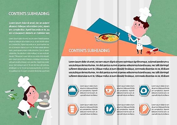 템플릿 편집 표지디자인 북디자인 출판디자인 여자 남자 내지 리플렛 북커버 3단접지 요리 팜플렛 두명 요리사 냄비 전골냄비 이미지템플릿 AI파일 직업 사람 솥 파일형식 벡터