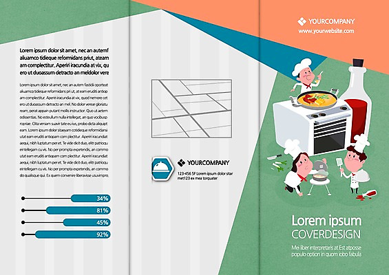 템플릿 편집 표지디자인 북디자인 출판디자인 여자 표지 남자 리플렛 북커버 3단접지 요리 팜플렛 세명 요리사 양념 가스레인지 냄비 전골냄비 이미지템플릿 AI파일 직업 사람 가전제품 레인지 솥 파일형식 벡터