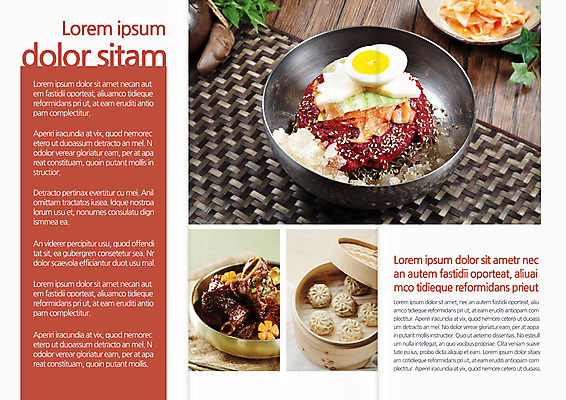 템플릿 편집 표지디자인 북디자인 출판디자인 내지 리플렛 북커버 3단접지 팜플렛 사람없음 만두 냉면 비빔냉면 갈비찜 이미지템플릿 AI파일 한식 음식 여름음식 찜 갈비 파일형식 벡터