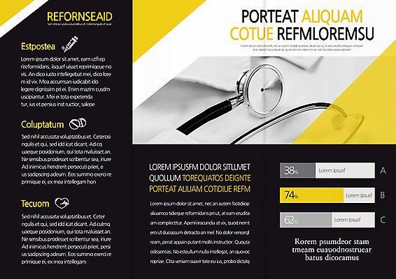 템플릿 편집 표지디자인 북디자인 출판디자인 내지 리플렛 북커버 3단접지 의학 청진기 팜플렛 사람없음 이미지템플릿 AI파일 의료기기 파일형식 벡터