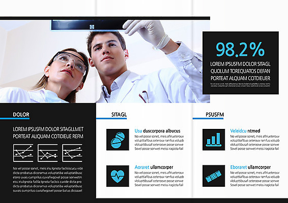 서양인 템플릿 편집 표지디자인 북디자인 응시 출판디자인 여자 남자 내지 리플렛 북커버 3단접지 의학 팜플렛 성인 두명 의사 이미지템플릿 AI파일 외국인 시선 사람 의료진 파일형식 벡터