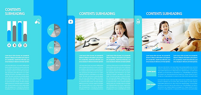 템플릿 편집 표지디자인 북디자인 출판디자인 여자 내지 어린이 리플렛 북커버 3단접지 의학 실내 팜플렛 두명 곰인형 진료 한국인 의사 이미지템플릿 AI파일 인형 사람 동양인 내부 의료진 파일형식 벡터