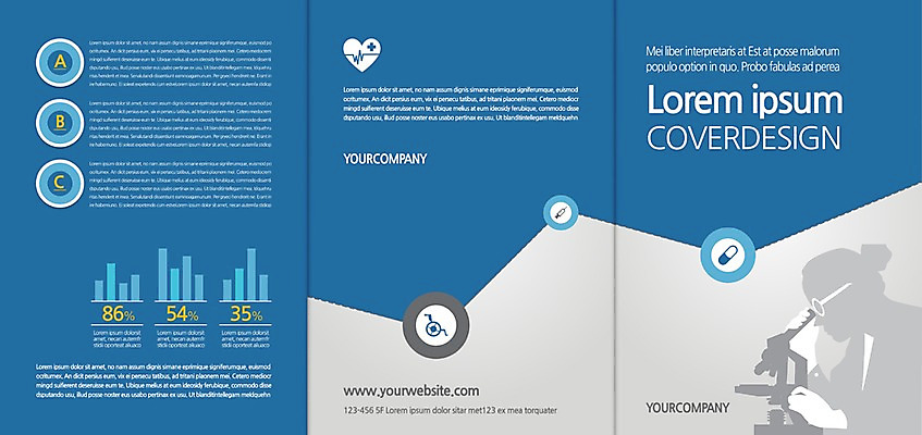 템플릿 편집 표지디자인 북디자인 출판디자인 표지 리플렛 북커버 3단접지 의학 현미경 실험 한명 사람 팜플렛 이미지템플릿 AI파일 1 실험기구 파일형식 벡터