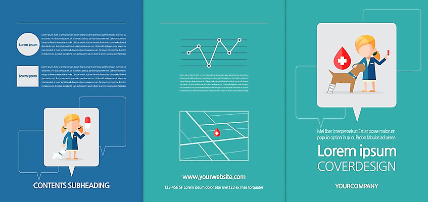 템플릿 편집 표지디자인 북디자인 출판디자인 여자 표지 리플렛 북커버 3단접지 의학 팜플렛 두명 치료 알약 혈액 수의사 반려 이미지템플릿 AI파일 사람 약 의사 파일형식 벡터