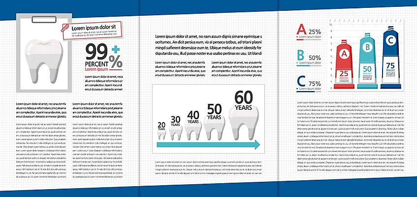템플릿 편집 표지디자인 북디자인 출판디자인 내지 리플렛 북커버 3단접지 의학 치과 팜플렛 사람없음 성장 치아 치약 순서 서류판 이미지템플릿 AI파일 병원 위생용품 사무용품 소화기관 파일형식 벡터