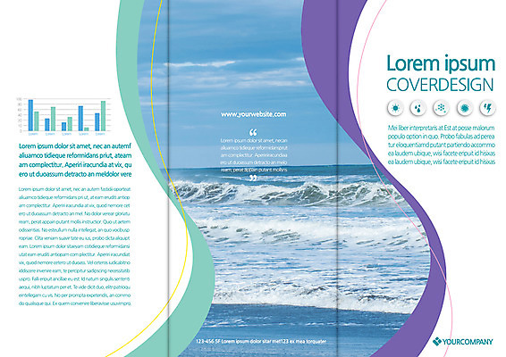 주간 템플릿 편집 표지디자인 북디자인 출판디자인 표지 리플렛 파도 바다 곡선 북커버 3단접지 팜플렛 사람없음 야외 환경 이미지템플릿 AI파일 자연요소 선 파일형식 벡터