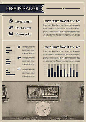 템플릿 편집 표지디자인 북디자인 출판디자인 내지 리플렛 시계 북커버 3단접지 창문 팜플렛 사람없음 빈티지 창살 이미지템플릿 AI파일 컨셉 파일형식 벡터