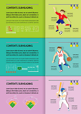 템플릿 편집 표지디자인 북디자인 출판디자인 남자 내지 리플렛 스포츠 북커버 3단접지 운동선수 농구 팜플렛 취미 세명 운동 축구 야구 축구장 메달 야구장 농구장 이미지템플릿 AI파일 스포츠시설 건강 사람 구기 상_상패 파일형식 벡터