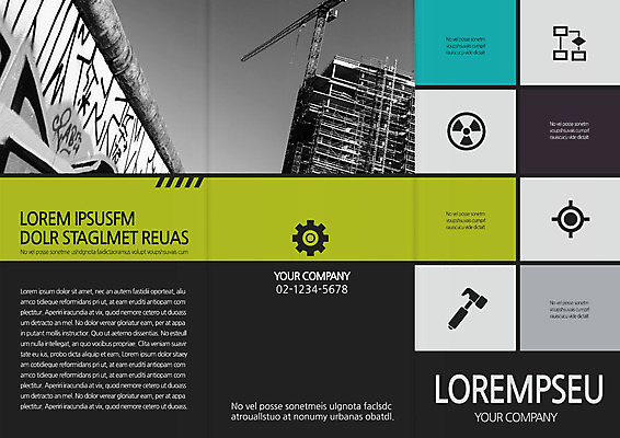 주간 템플릿 편집 표지디자인 북디자인 출판디자인 표지 건축 리플렛 북커버 3단접지 흑백 빌딩 팜플렛 사람없음 야외 건설현장 그래피티 기중기 이미지템플릿 AI파일 자연요소 건설업 촬영기법 건물 중장비 낙서 그림 파일형식 벡터