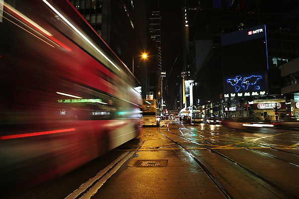 포토 JPG 해외 아시아 도로 풍경 사람없음 야외 도시 야간 장노출 홍콩 이층버스 센트럴 국내포토 자연요소 나라 길 교통시설 버스 촬영기법 중국 파일형식