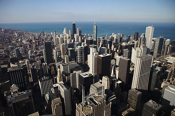 포토 JPG 주간 해외 바다 아메리카 풍경 빌딩 사람없음 야외 건물 미국 도시 항공촬영 시카고 국내포토 자연요소 건축물 뷰포인트 북아메리카 대륙 파일형식